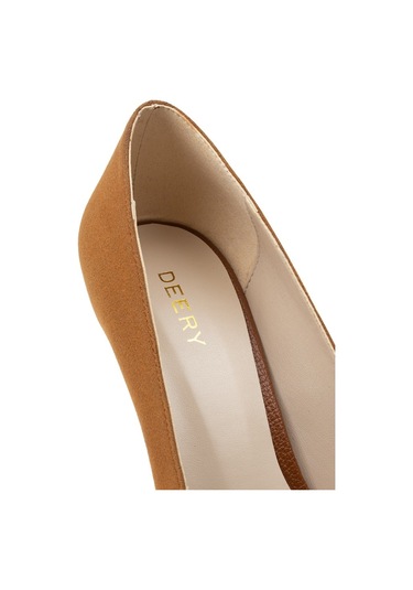 Deery Taba Rengi Süet Kadın Stiletto Taba