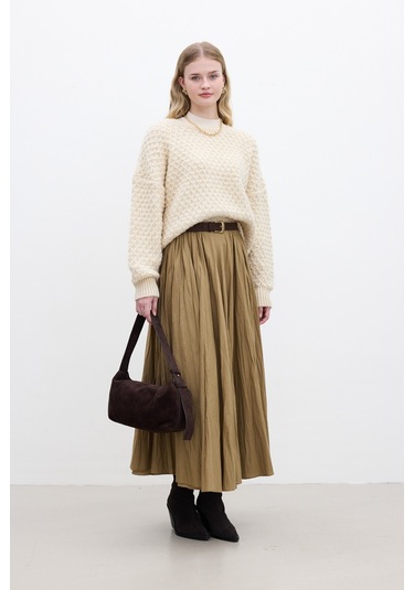 Pılıse Maxı Etek Toprak Camel