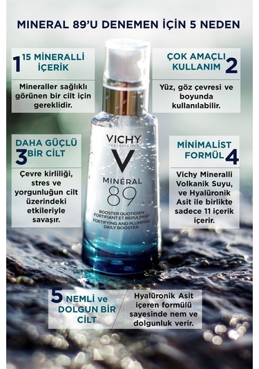 Vichy Mineral 89% Mineralizing Water + Hyaluronic Acid Serum 50 ML