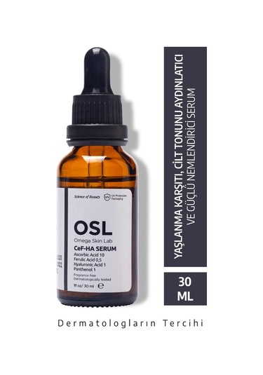 OSL Omega Skin Lab Yaşlanma Karşıtı Ve Cilt Aydınlatıcı Cef-ha Serum 30 ML