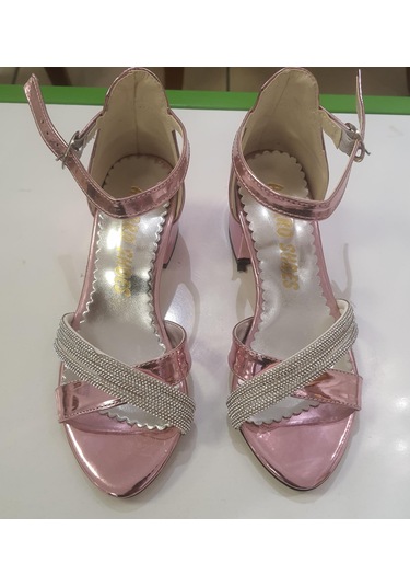 Gala Önü Çapraz Çocuk Topuklu Ayk Pembe