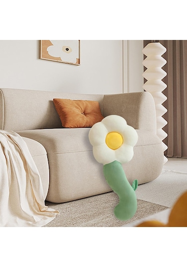 Suntek Magideal Dolması Peluş Çiçekler Bebek Figürü Başucu 50cm beyaz