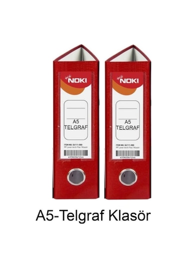Telgraf Klasör Kırmızı Geniş A5 Plastik 2 Adet