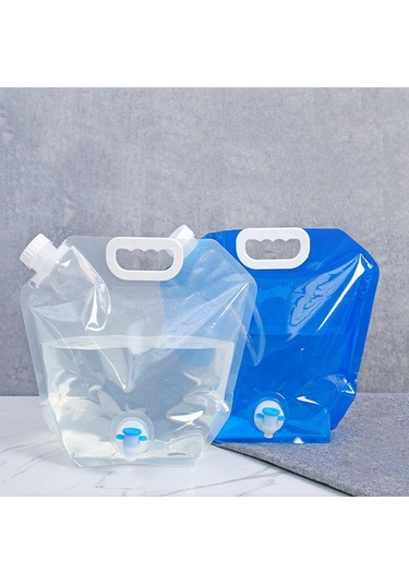 Mavi 5/10l Katlanabilir Kamp Depolama Su Şişesi Katlanabilir Çanta Taşıyıcı Konteyner 10l-a Mavi