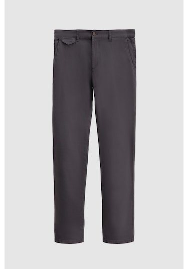 Twn Slim Fit Antrasit Armürlü Chino Pantolon 6ecc3s208232m