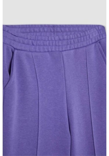 DeFacto Kız Çocuk Wide Leg Pantolon B7784A8NSPR320 Mor