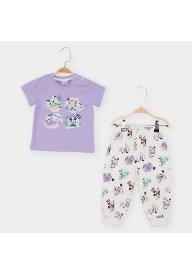 Çimpa Minnie Bebe Pijama Takımı 21789 Lila