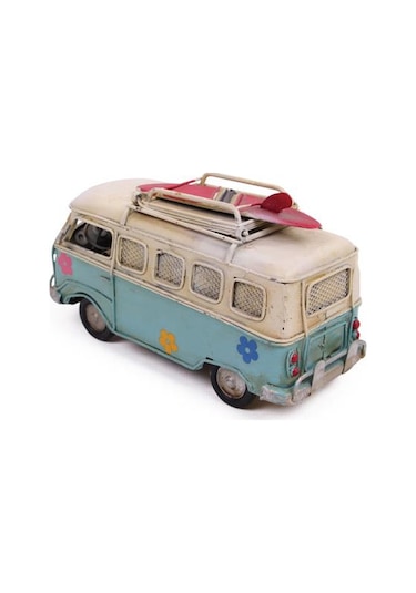 Dekoratif Metal Minibüs Çerçeveli Ve Kumbaralı Hediyelik Karışık Renk