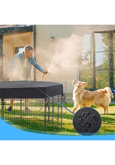 Homyl Köpek Oyun Parkı Kapağı Su Geçirmez Katlanabilir
