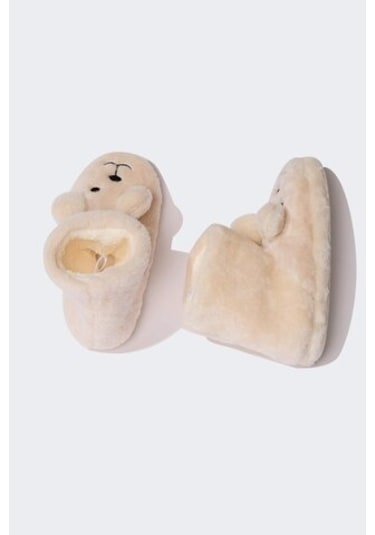 DeFacto Kız Çocuk Düz Taban Panduf D3444A824WNBG47 Bej