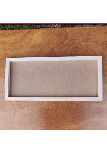 40x20cm Beyaz Ahşap Çerçeveli Pano Camsız - Arkalık Sabit