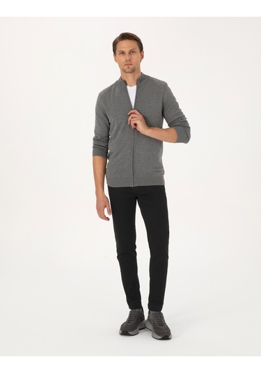 Pierre Cardin Erkek Gri Melanj Hırka Triko 50317409-vr086 Gri Melanj