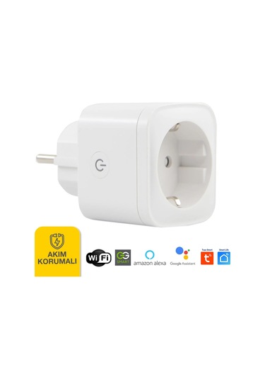 Wi-fi Kontrollü Akım Korumalı Akıllı Priz 16a Tuya & Smart Life Destekli 0