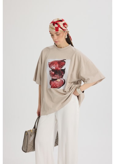 Mai Studıos Mai Studios Co. Pomelo Oversize Taş T-shirt Taş
