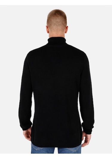 Colins Regular Fit Turtle Neck Siyah Erkek Kazak Cl1064879 Siyah
