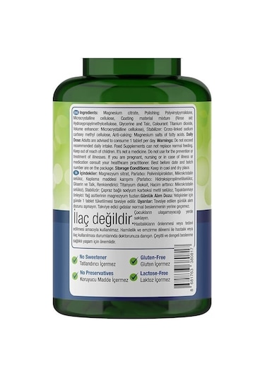 Natures Supreme Magnesium Citrate 250 Mg 60 Tablet Aromasiz