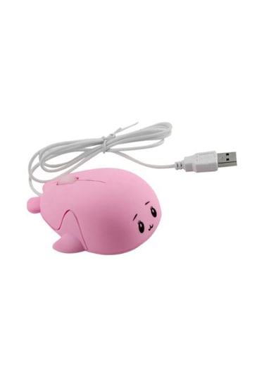 Xindoker Köpekbalığı Desenli Kablolu Fare - Hassas Takip, Ergonomik Tutuş, Windows/mac Uyumlu Pembe Kartoon Mouse