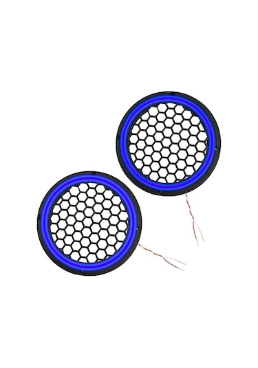 Ledli Hoparlör Kapak 20cm 2adet 12v Pk-5051, Mavi