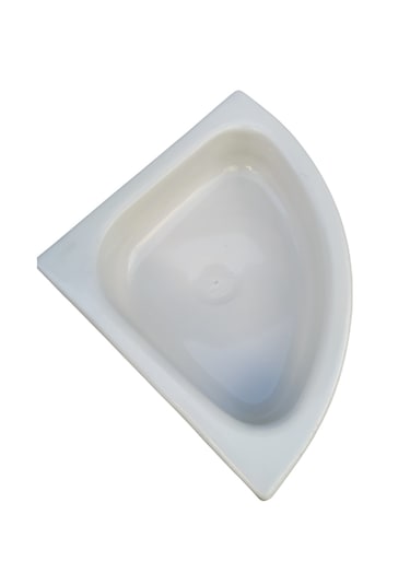 Üçgen Evye Lavabo. Tekne Evyesi. Karavan Evyesi. Beyaz 35x35cm