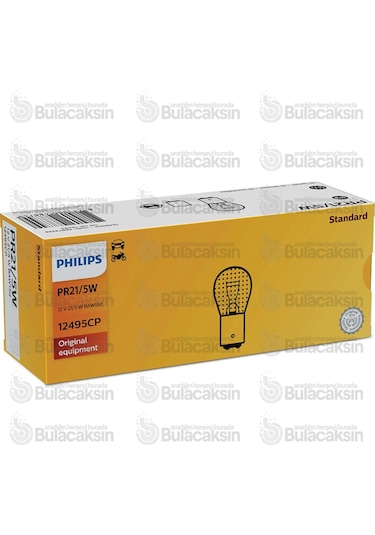 Bulacaksin Philips 12V Ampul Pr21/5W Kırmızı Ters 1016 - 12495Cp / 10 Adet