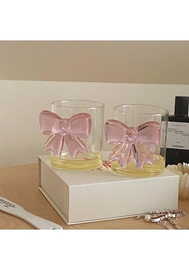 Pazly Pembe Fiyonklu Prenses Cam Yay Barağı - Saydam Ve Şık Aksesuar Saydam