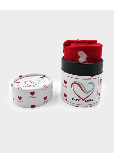 Gost Liria Crimson Desenli Unisex Soket Çorap Kırmızı