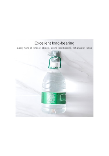 10 Adet Güçlü Viskon Banyo Duvar Rafı Deliksiz İzsiz Döner Kanca Mavi