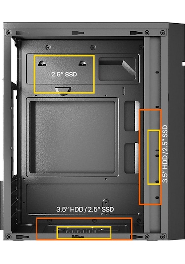 Frisby FC-2715B 300 W Mini Tower mATX Bilgisayar Kasası