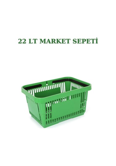 2 adet 22Litre Market ve Alışveriş Sepeti, Saplı Market Sepeti Y