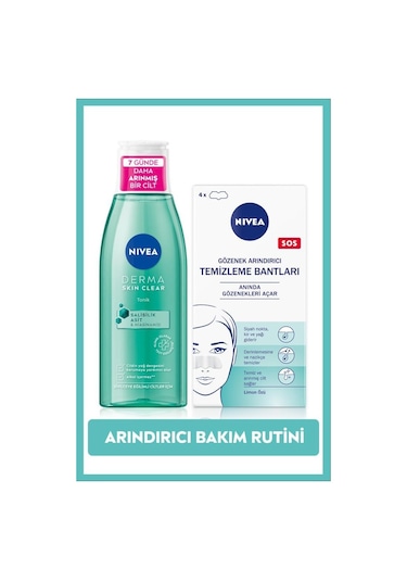 Derma Skin Clear Tonik 200 ML + Gözenek Arındırıcı Temizleme Bandı