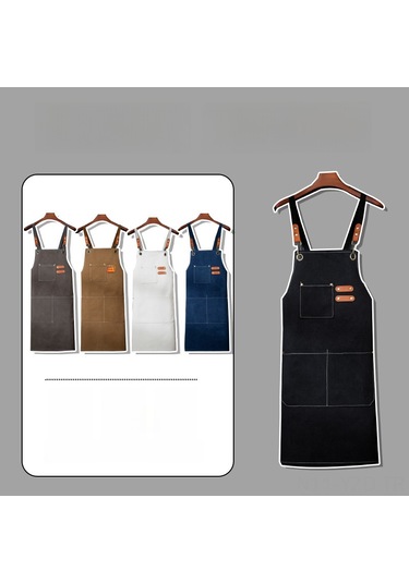 Yuntech01 Mutfak Ve Kahve Dükkanları İçin Suya Ve Yağa Dayanıklı, Estetik Tasarım, Özel Yazı Baskılı Çalışma Apronu - Mavi