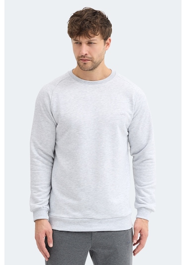 Slazenger Nadav Erkek Taş Gri Sweatshırt Taş Gri