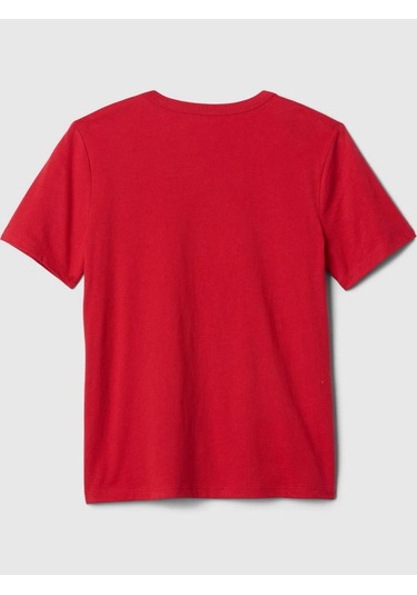 Gap 708370000 V-bas Ss Logo Tee Erkek Çocuk Tişört Kırmızı