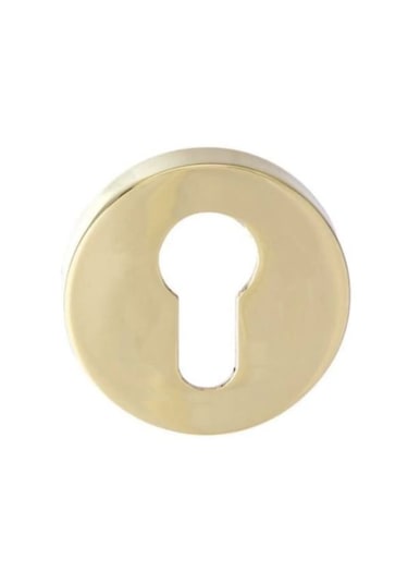 Hafele Yuvarlak Barelli Kapı Kolu Rozeti 52mm, Parlak Pirinç Renk