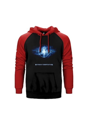Within Temptation Kırmızı Reglan Kol Kapşonlu Sweatshirt Kırmızı