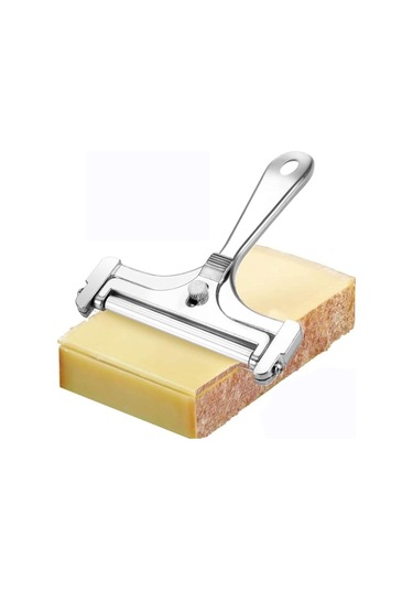 Ayarlanabilir Kalınlıklı Paslanmaz Çelik Peynir Dilimleyici - Telli Peynir Kesici Cheddar Gruyere Raclette Mozzarella Peynir Bloğu İçin Peynir Kesici Gümüş