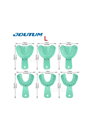 6 Adet/takım Diş İzlenim Plastik Tepsi S/m/l Diş Implant Tepsi Tam Ağız Çıkarılabilir Kısmi Kalıp Tepsi Kat Kolay Çikolata