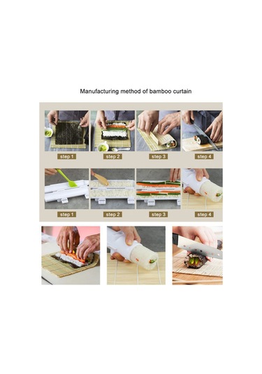 Wezone 23 Parça Sushi Yapım Seti: Bambu Mat, Çubuk, Bıçak Ve Aksesuarlar - Profesyonel Ve Başlangıç Seviyesi İçin Mutfak Araçları Çok Renkli