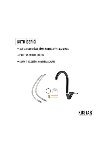 Kustar Cambridge Mutfak Eviye Bataryası Siyah - 1238G8G8Y19-Ur1Jj