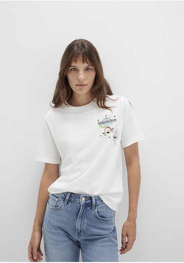 Mavi - Rick And Morty Baskılı Ekru Tişört 1613675-70057 Ekru