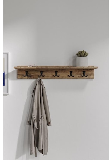 Atlas Portmanto Duvar Askılığı Elbise Askılığı Atlas Çam 85 Cm