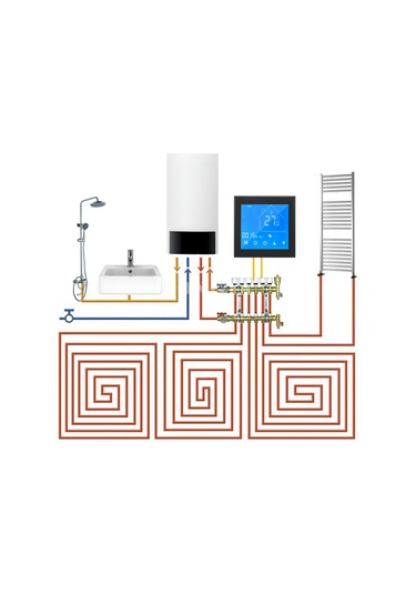 Vkemall Su Isıtma Kontrol Cihazı, 5a Güç, Dokunmatik Ekran, Tuya Wifi, Ev-ofis Okul Otel Uygun, Hc-t010-ga Siyah Model