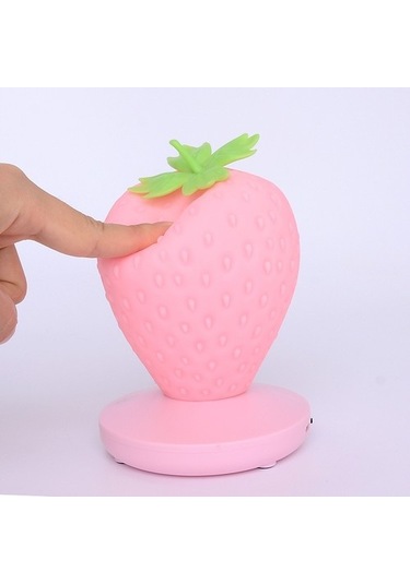 Metabagua Yaratıcı Ev Çilek Gece Lambası Pembe Çilek Pembesi Qt0zh8 Pembe