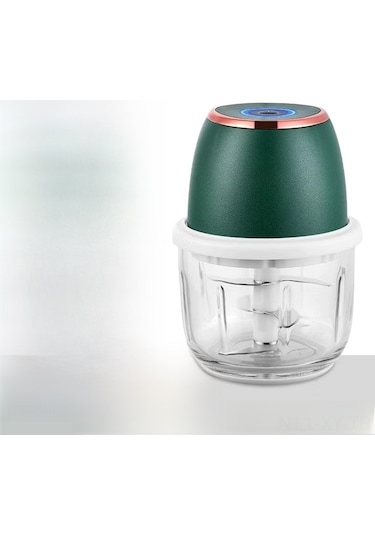 Shineyee Evde Kullanım İçin 350ml Yeşil Kalın Cam Bardaklı Elektrikli Sarımsak搅拌机 - 6 Blatlı Geliştirilmiş Bıçaklı Sarımsak Ve Et Dilimleme Aleti Diğer