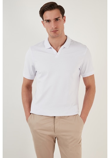 Buratti Regular Fit Pamuklu Erkek Polo Yaka T Shirt 5902141 Beyaz