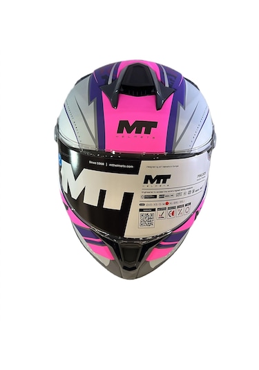 Mt Helmets Targo S Outside C8 Kapalı Motosiklet Kaskı Pembe
