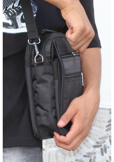 Mergenshoes Svn Sv72 Siyah Polyester Kumaş Erkek El Omuz Çantası Siyah