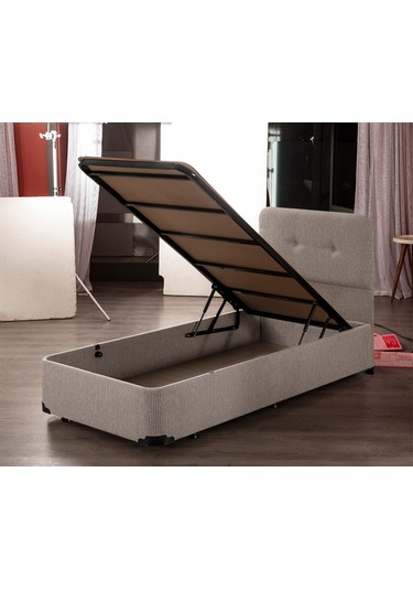 Nironyatak Niron Baza - 80X180 Cm Tek Kişilik Sandıklı Klasik Kumaş Baza