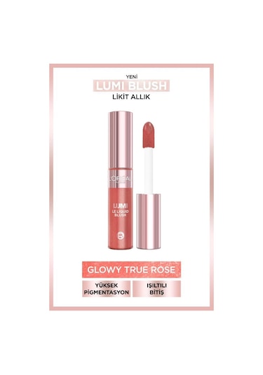 L'Oréal Paris Lumi Blush Likit Allık Glowy True Rose