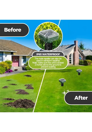 Qianfan 4 Adet Köstebek Kovucu, Tarla Faresi Kovucu, Çim